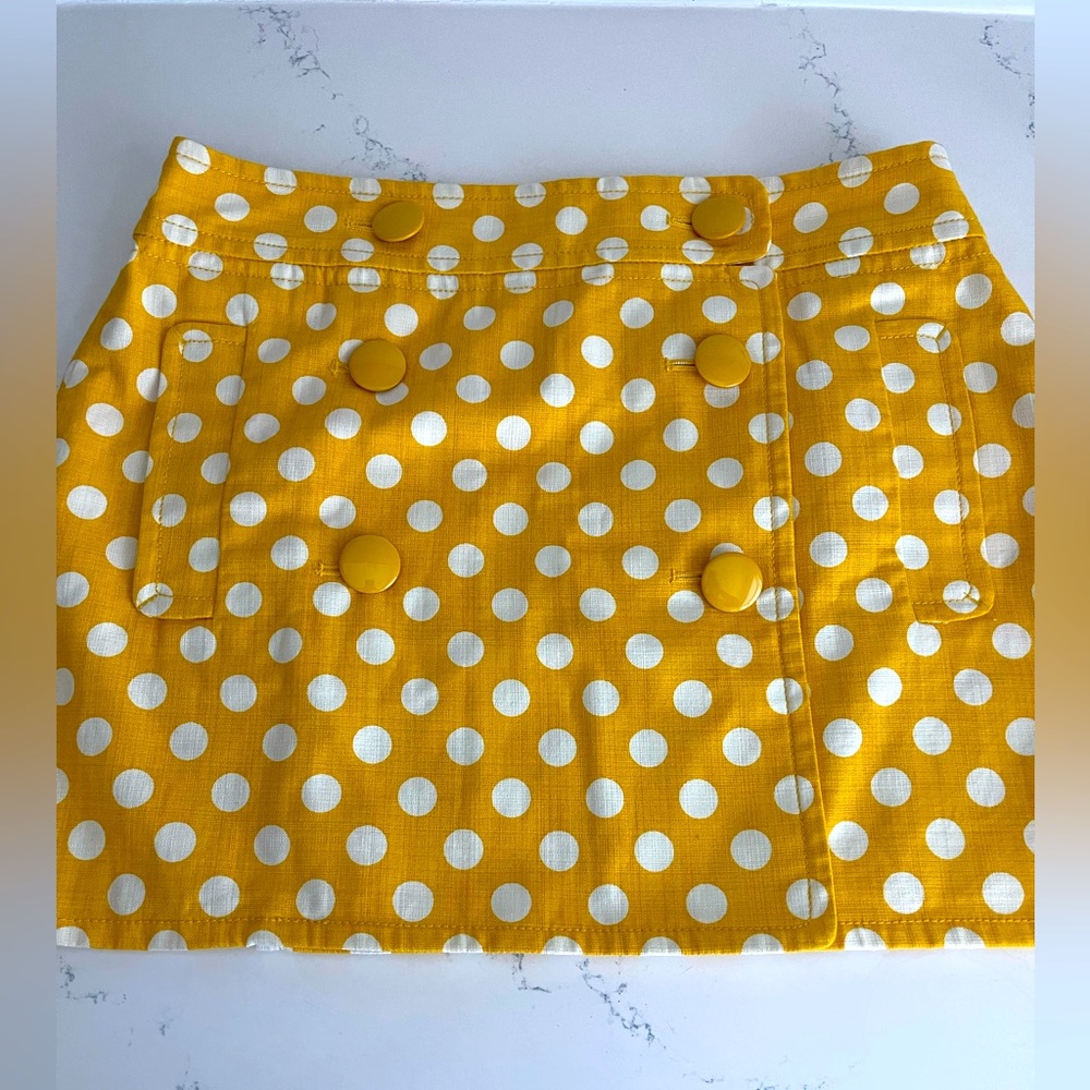 J Crew polka dot vintage mini skirt